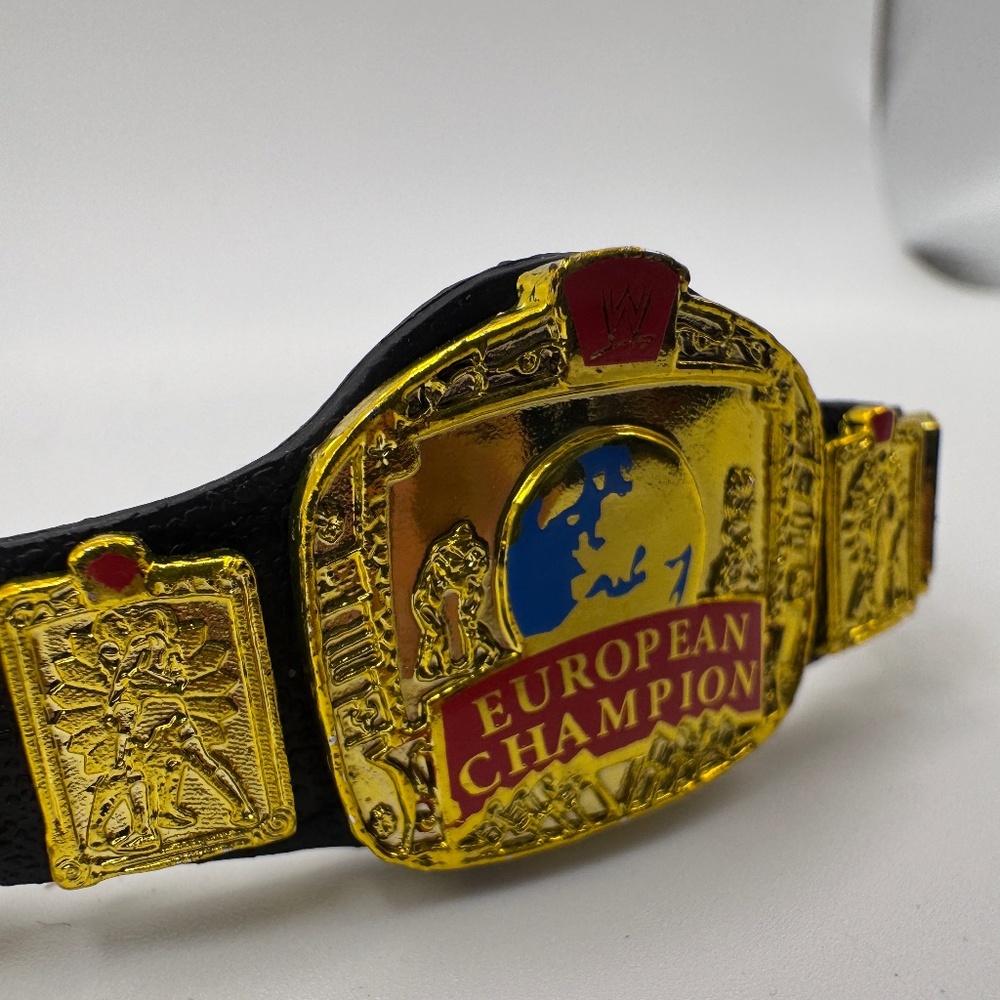 WWE Mattel Elite European Championship Belt Action Figure Accessory Kurt Angle